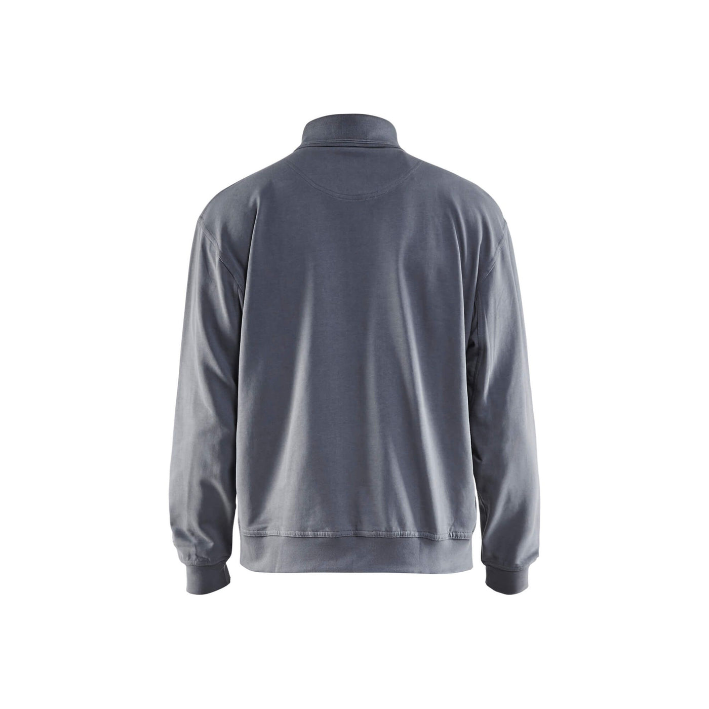 Blaklader 33701158 Workwear Collar Sweatshirt Grey Rear #colour_grey