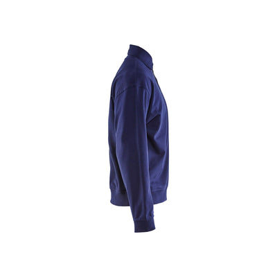Blaklader 33701158 Workwear Collar Sweatshirt Navy Blue Right #colour_navy-blue