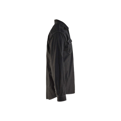 Blaklader 32951129 Workwear Denim Shirt Black Right #colour_black