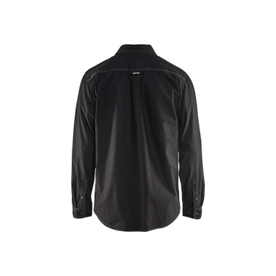 Blaklader 32951129 Workwear Denim Shirt Black Rear #colour_black