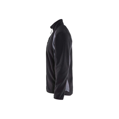 Blaklader 47302510 Workwear Fleece Jacket Black/Grey Left #colour_black-grey