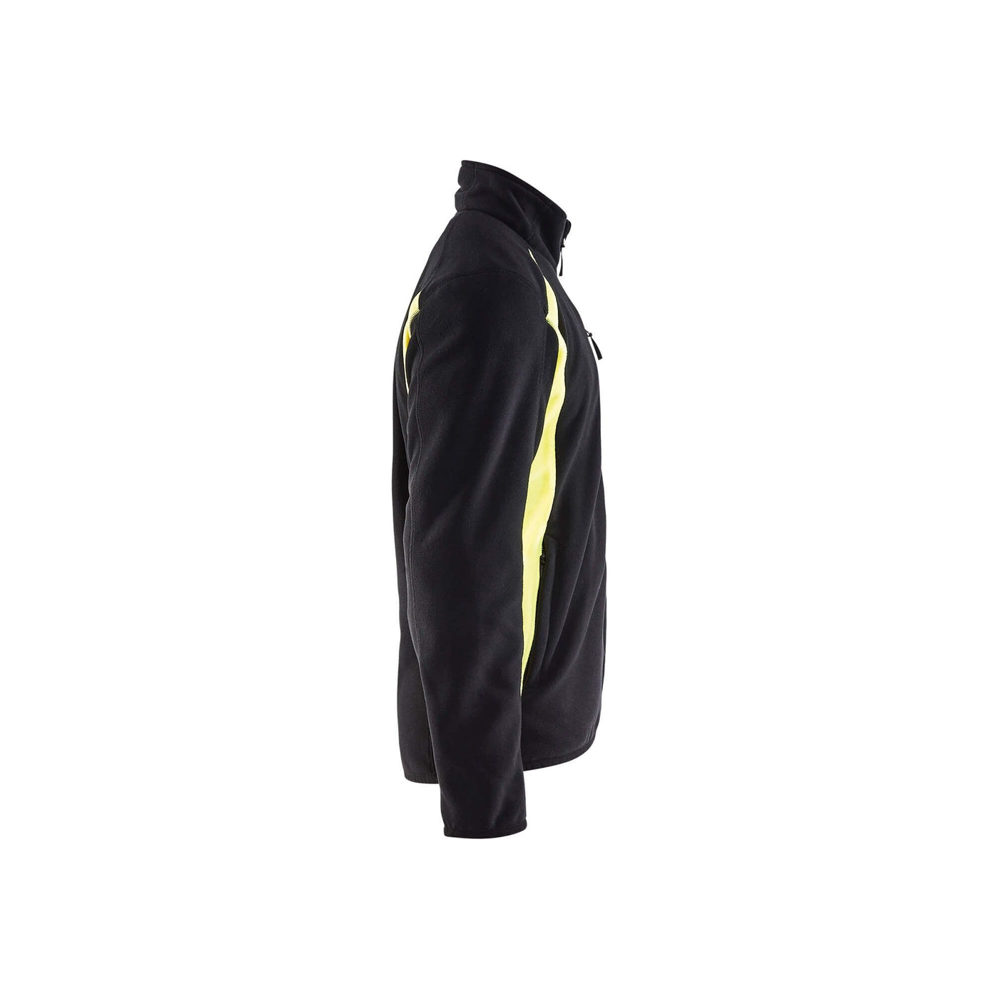 Blaklader 47302510 Workwear Fleece Jacket Black/Hi-Vis Yellow Right #colour_black-yellow