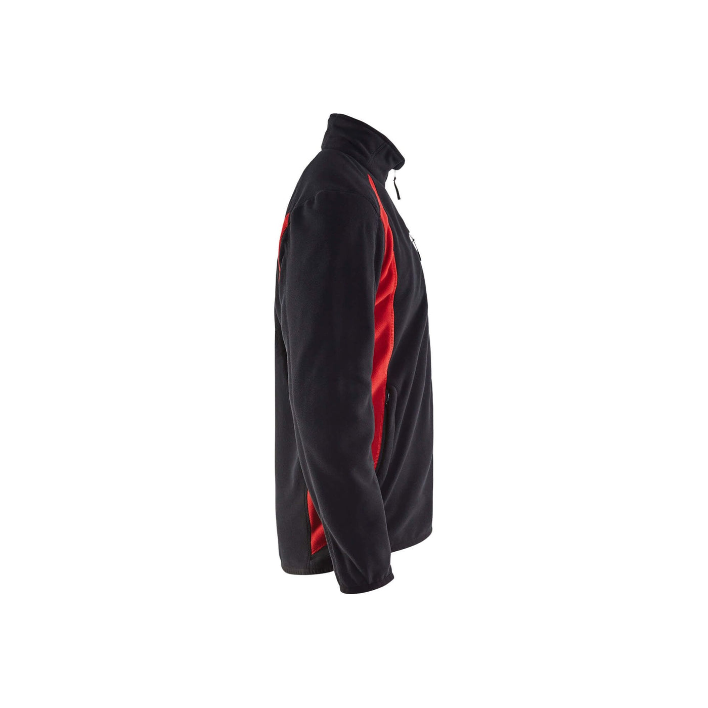 Blaklader 47302510 Workwear Fleece Jacket Black/Red Right #colour_black-red