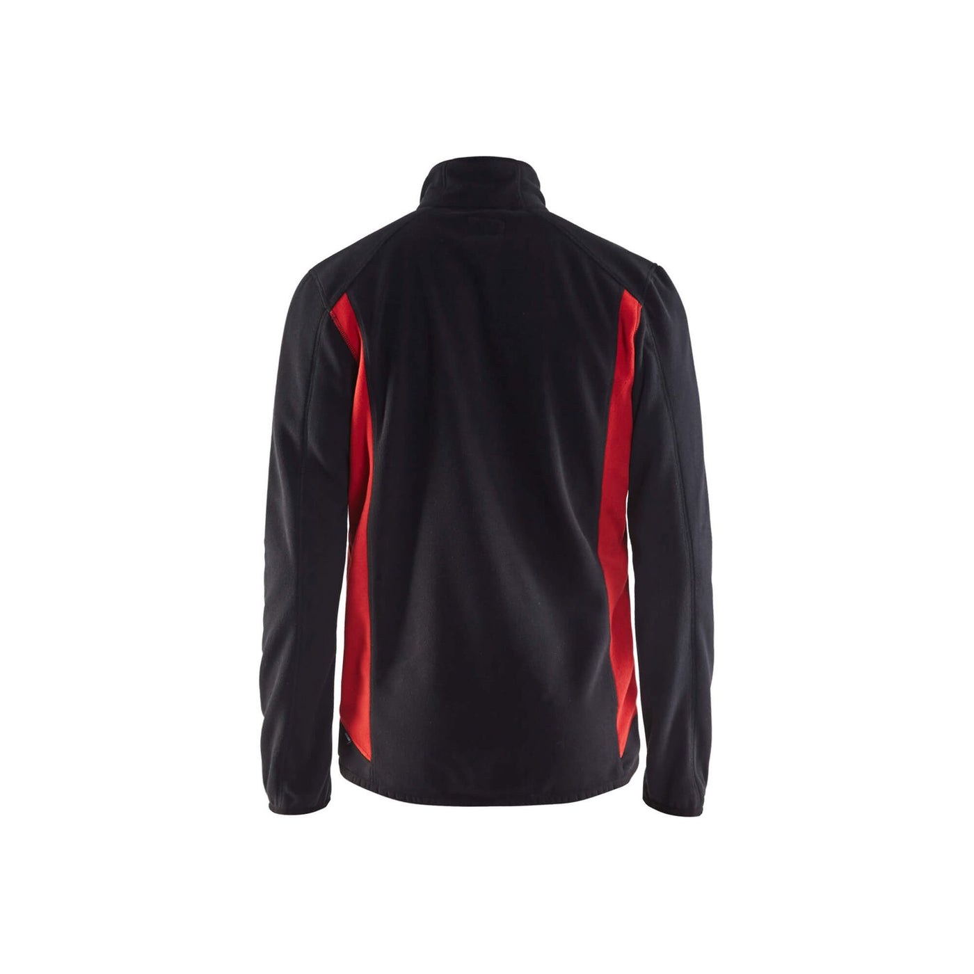Blaklader 47302510 Workwear Fleece Jacket Black/Red Rear #colour_black-red