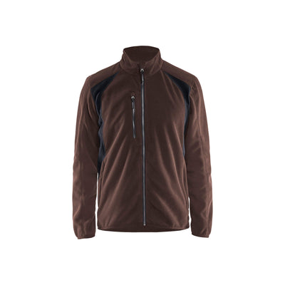 Blaklader 47302510 Workwear Fleece Jacket Brown/Black Main #colour_brown-black