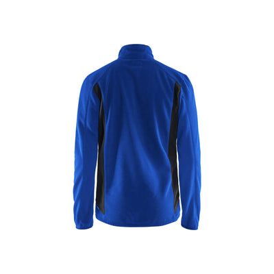 Blaklader 47302510 Workwear Fleece Jacket Cornflower Blue/Black Rear #colour_cornflower-blue-black