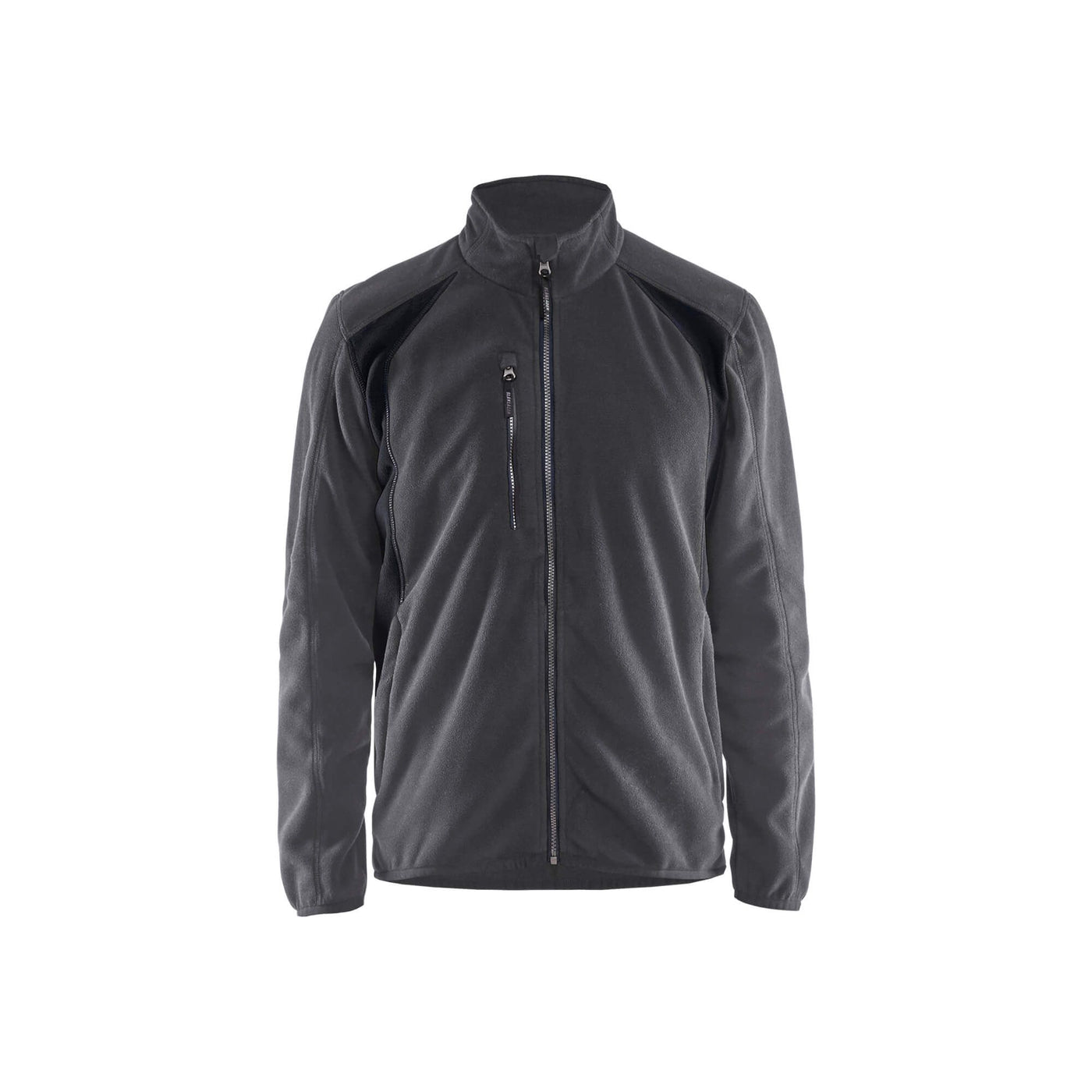 Blaklader 47302510 Workwear Fleece Jacket Dark Grey/Black Main #colour_dark-grey-black