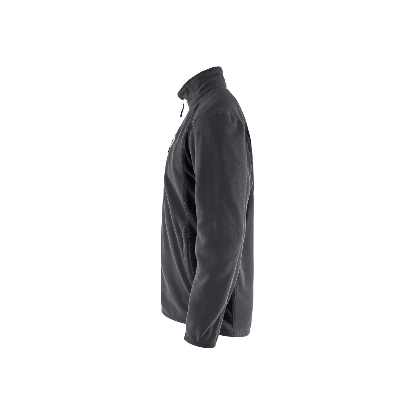 Blaklader 47302510 Workwear Fleece Jacket Dark Grey/Black Left #colour_dark-grey-black