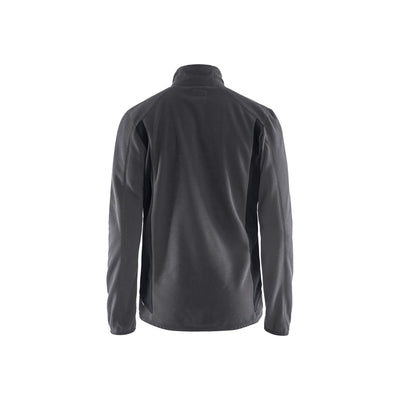 Blaklader 47302510 Workwear Fleece Jacket Dark Grey/Black Rear #colour_dark-grey-black