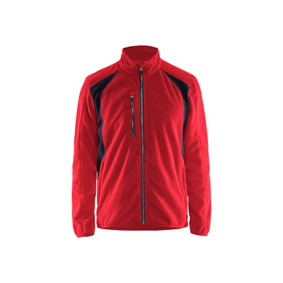 Blaklader 47302510 Workwear Fleece Jacket Red/Black Main #colour_red-black