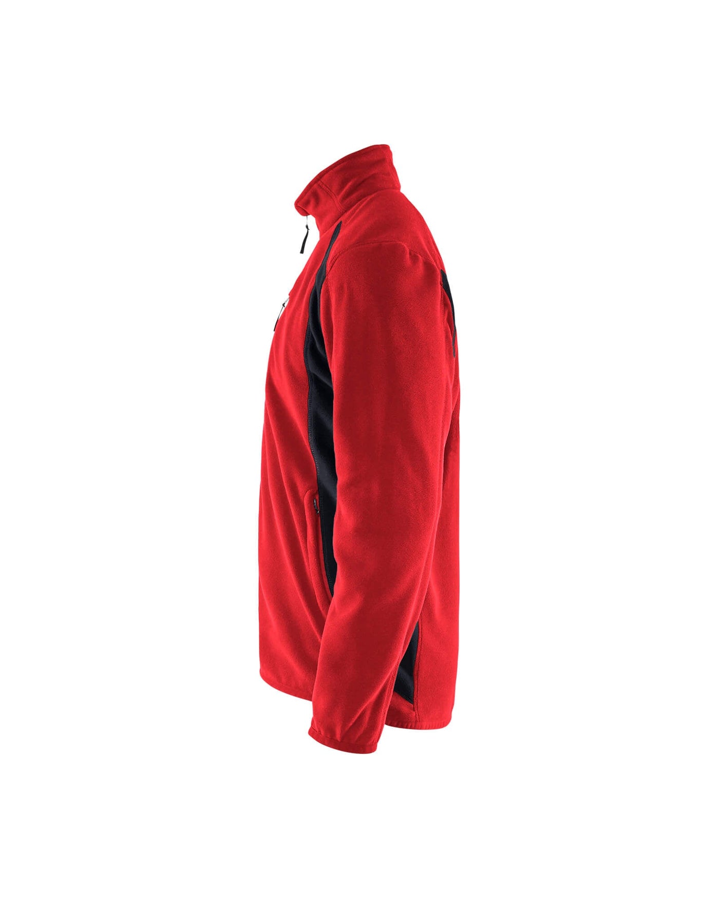Blaklader 47302510 Workwear Fleece Jacket Red/Black Left #colour_red-black
