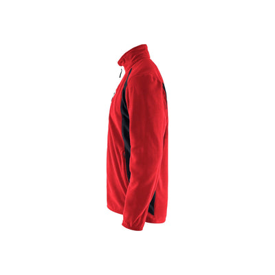 Blaklader 47302510 Workwear Fleece Jacket Red/Black Left #colour_red-black