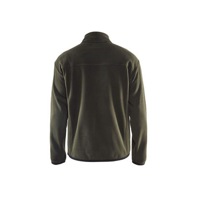 Blaklader 48302510 Workwear Fleece Jacket Green Rear #colour_green