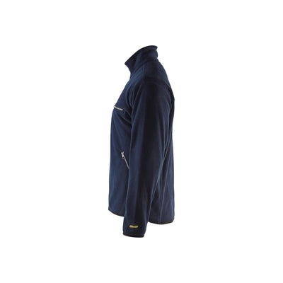 Blaklader 48302510 Workwear Fleece Jacket Navy Blue Left #colour_navy-blue