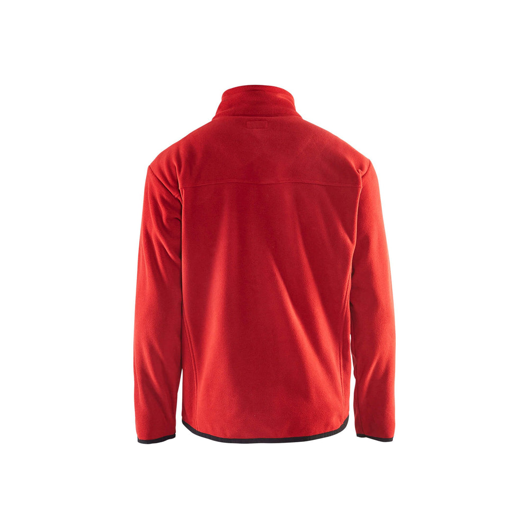 Blaklader 48302510 Workwear Fleece Jacket Red Rear #colour_red