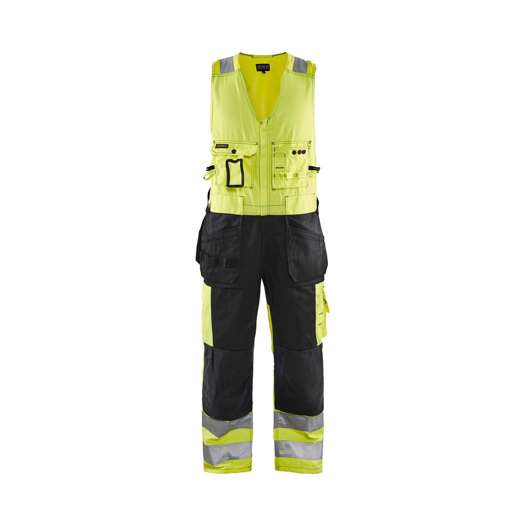 Blaklader 26531804 Workwear Hi-Vis Overalls Yellow/Black Main #colour_yellow-black