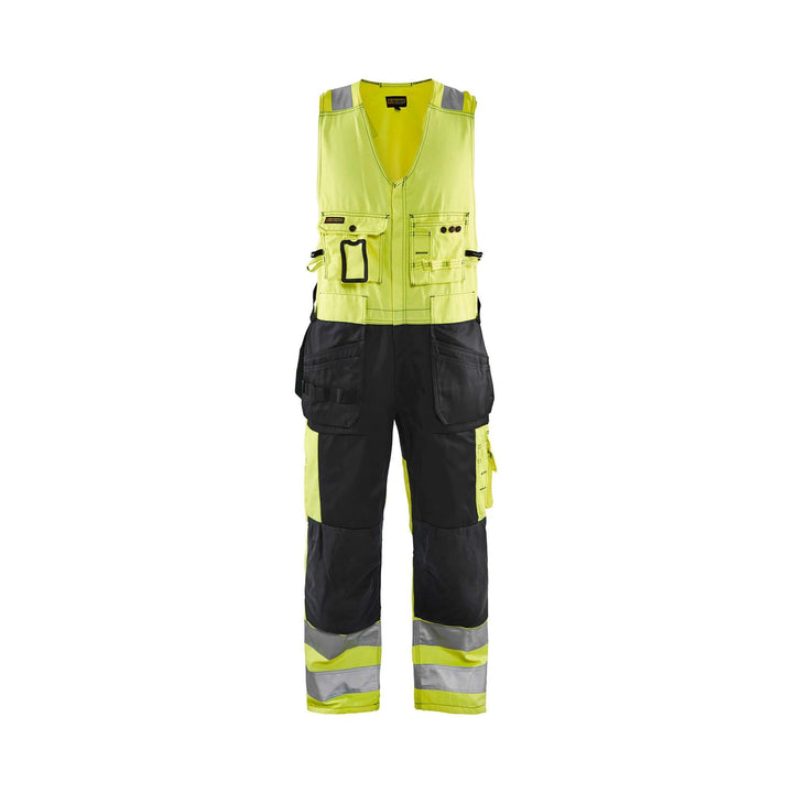 Blaklader 26531804 Workwear Hi-Vis Overalls Yellow/Black Main #colour_yellow-black