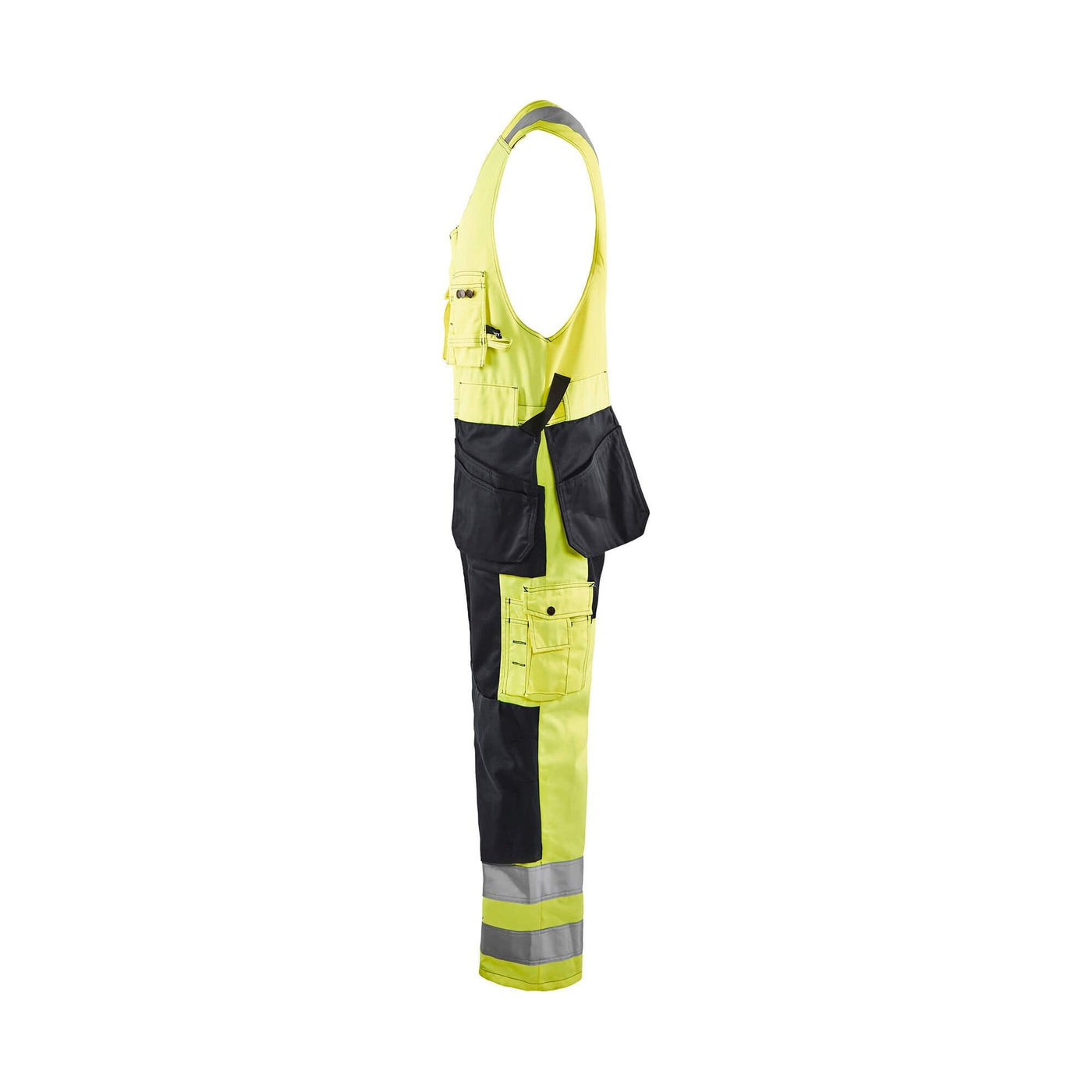 Blaklader 26531804 Workwear Hi-Vis Overalls Yellow/Black Left #colour_yellow-black