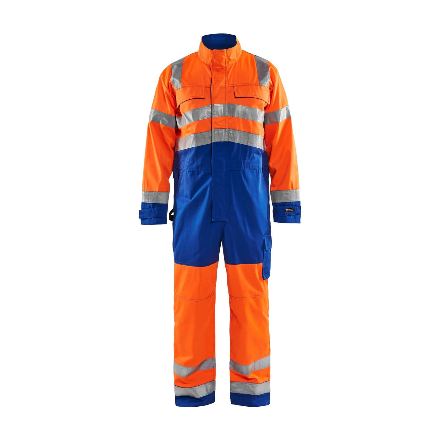 Blaklader 63731804 Workwear Hi-Vis Overalls Orange/Cornflower Blue Main #colour_orange-cornflower-blue