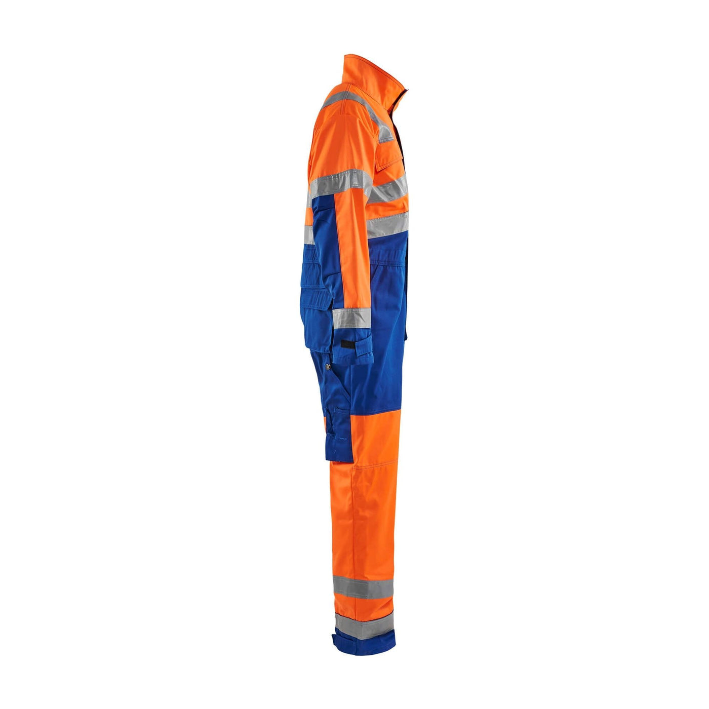Blaklader 63731804 Workwear Hi-Vis Overalls Orange/Cornflower Blue Right #colour_orange-cornflower-blue