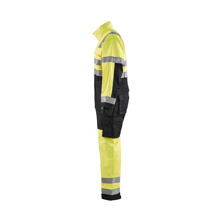 Blaklader 63731804 Workwear Hi-Vis Overalls Yellow/Black Left #colour_yellow-black