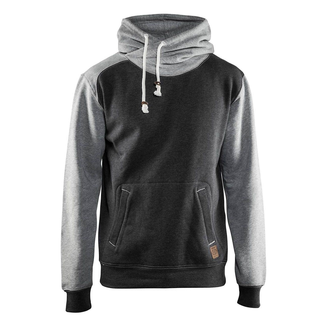 Blaklader 33991157 Workwear Hoodie Sweater Melange Black/Grey Main #colour_melange-black-grey