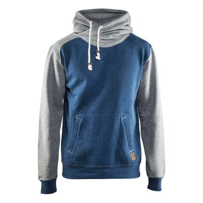 Blaklader 33991157 Workwear Hoodie Sweater Melange Blue/Grey Main #colour_melange-blue-grey