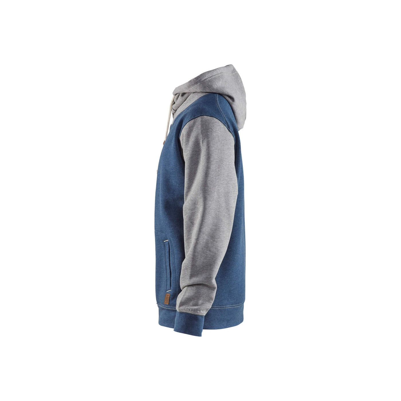 Blaklader 33991157 Workwear Hoodie Sweater Melange Blue/Grey Left #colour_melange-blue-grey