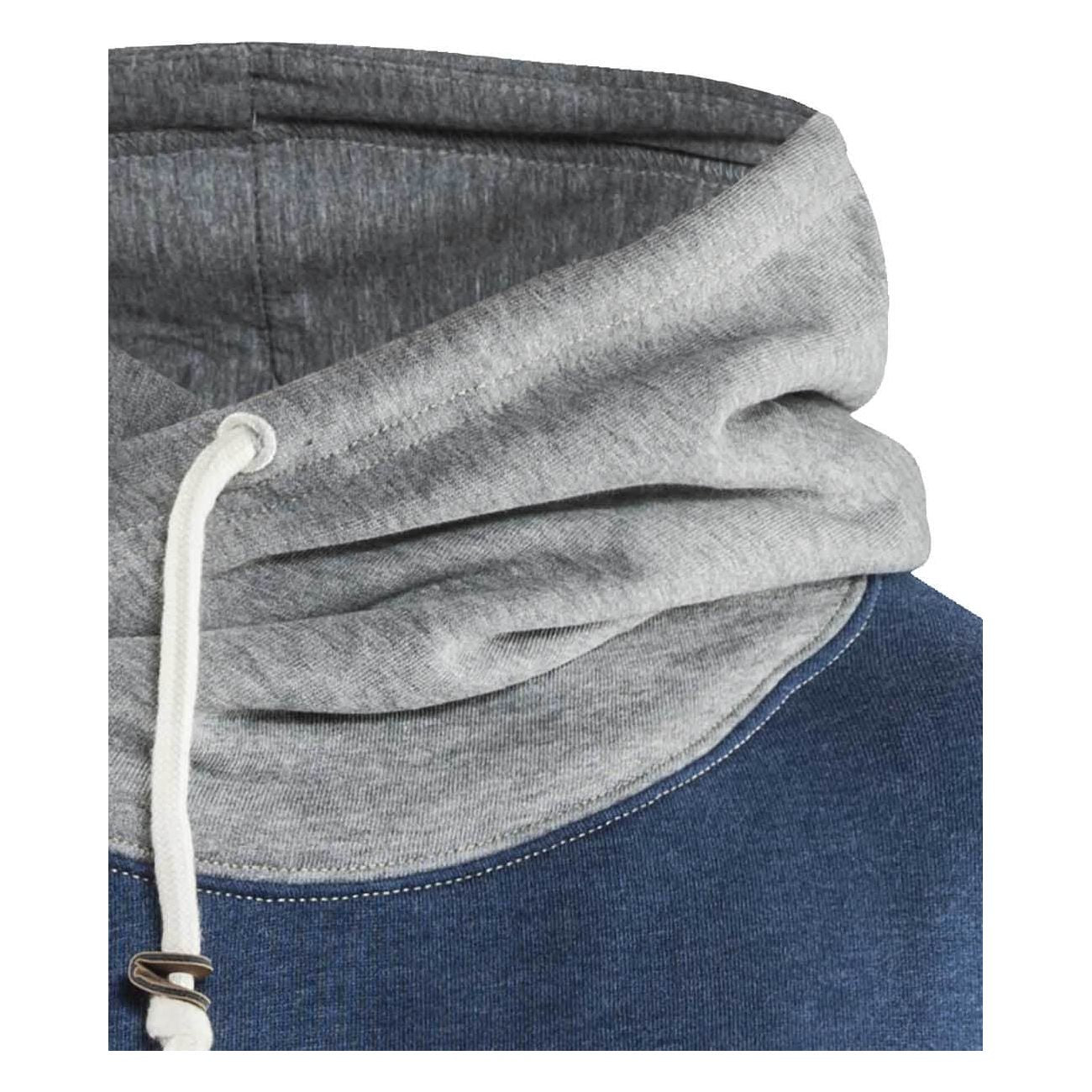 Blaklader 33991157 Workwear Hoodie Sweater Melange Blue/Grey Rear #colour_melange-blue-grey