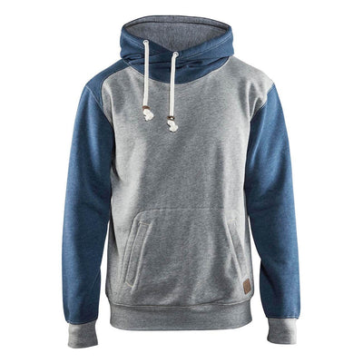 Blaklader 33991157 Workwear Hoodie Sweater Melange Grey/Blue Main #colour_melange-grey-blue