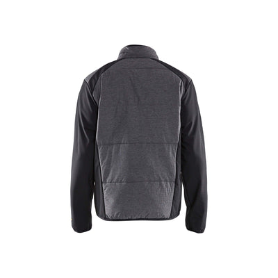 Blaklader 49291911 Workwear Hybrid Jacket Black/Dark Grey Rear #colour_black-dark-grey