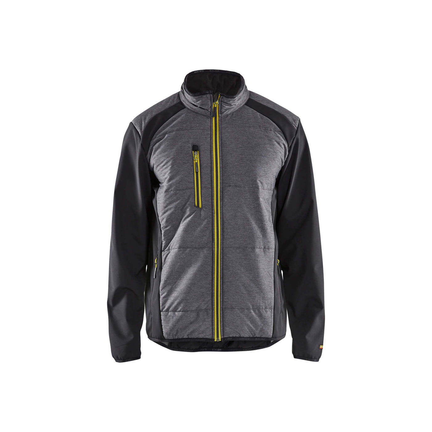 Blaklader 49291911 Workwear Hybrid Jacket Black/Hi-Vis Yellow Main #colour_black-yellow