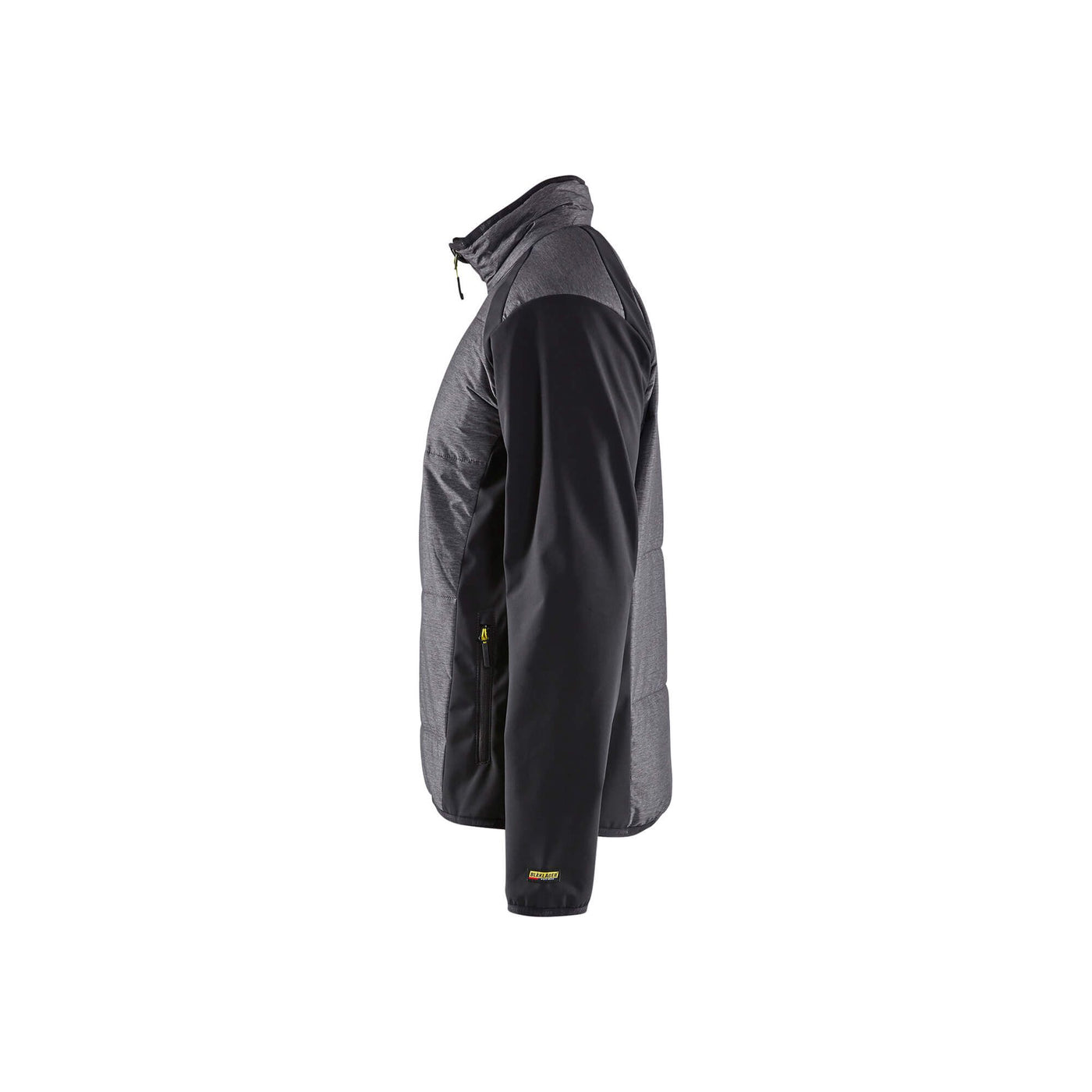 Blaklader 49291911 Workwear Hybrid Jacket Black/Hi-Vis Yellow Left #colour_black-yellow
