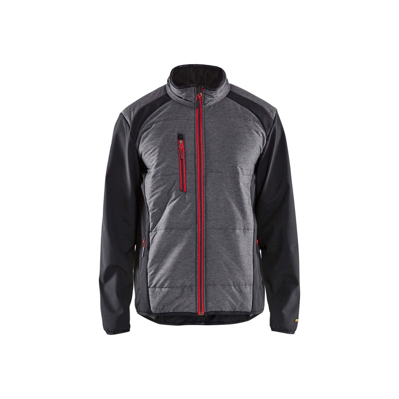 Blaklader 49291911 Workwear Hybrid Jacket Black/Red Main #colour_black-red