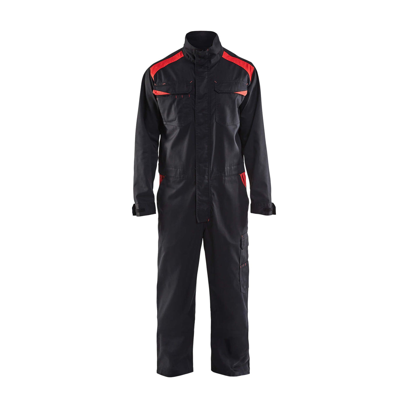 Blaklader 60541800 Workwear Industry Overalls Black/Red Main #colour_black-red