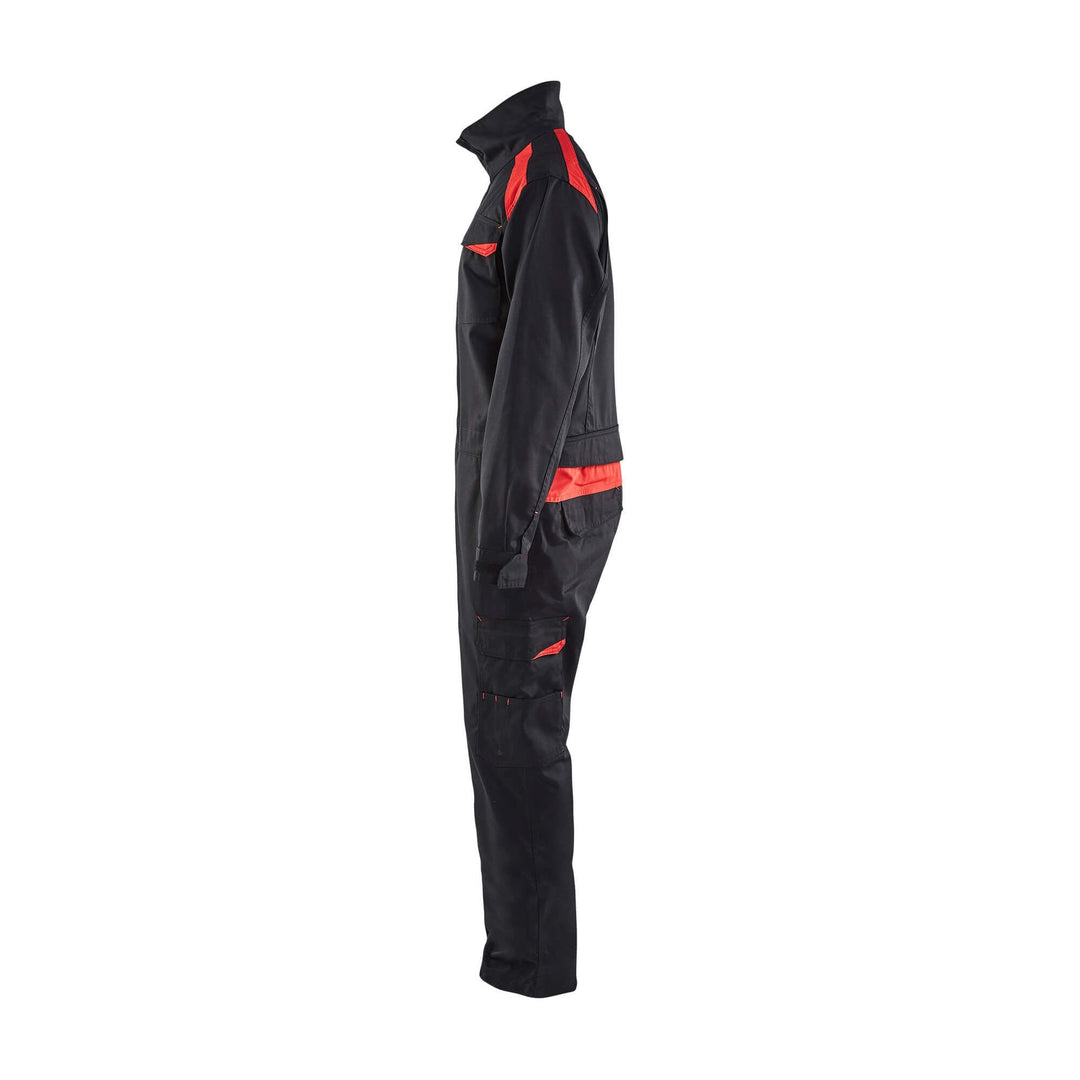 Blaklader 60541800 Workwear Industry Overalls Black/Red Left #colour_black-red