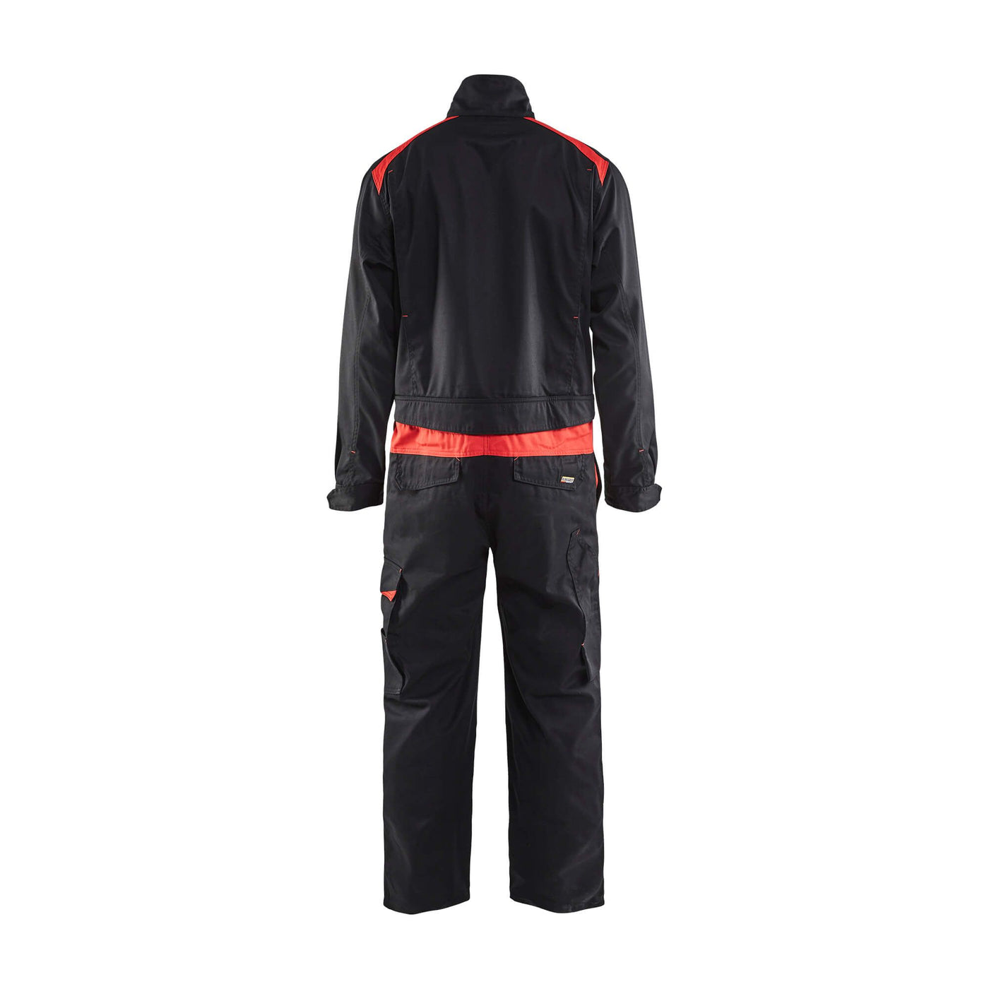Blaklader 60541800 Workwear Industry Overalls Black/Red Rear #colour_black-red