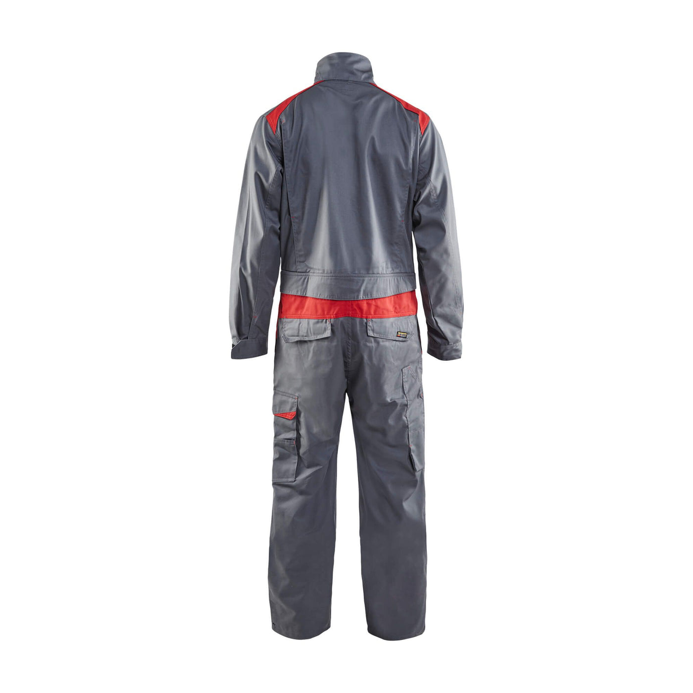 Blaklader 60541800 Workwear Industry Overalls Grey/Red Rear #colour_grey-red