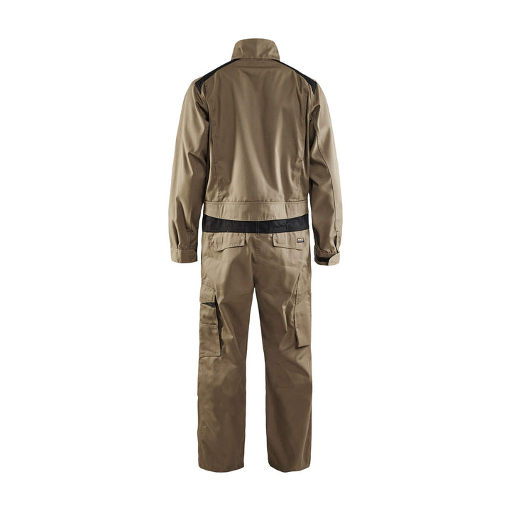 Blaklader 60541800 Workwear Industry Overalls Khaki/Black Rear #colour_khaki-black