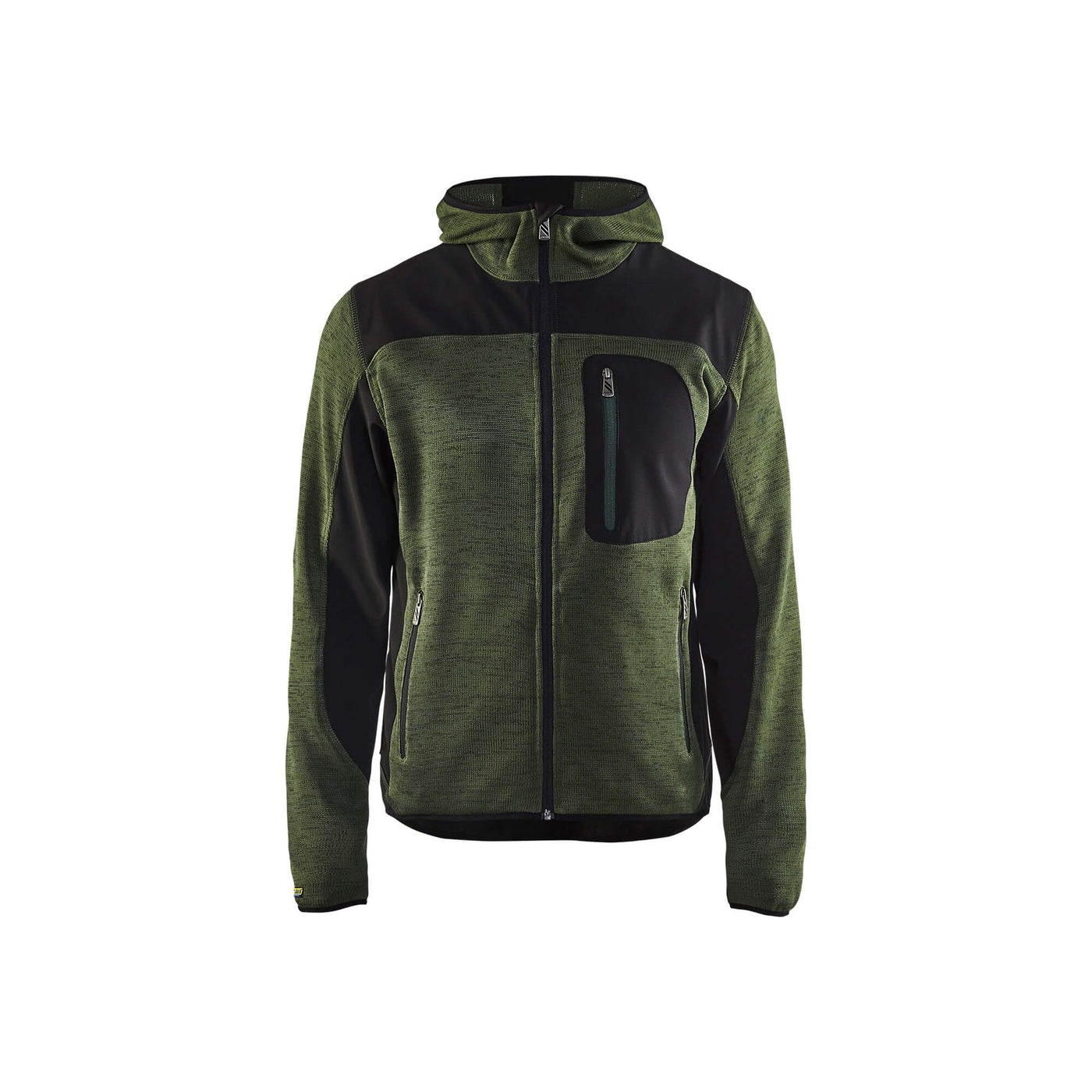 Blaklader 49302117 Workwear Knitted Jacket Army Green/Black Main #colour_army-green-black