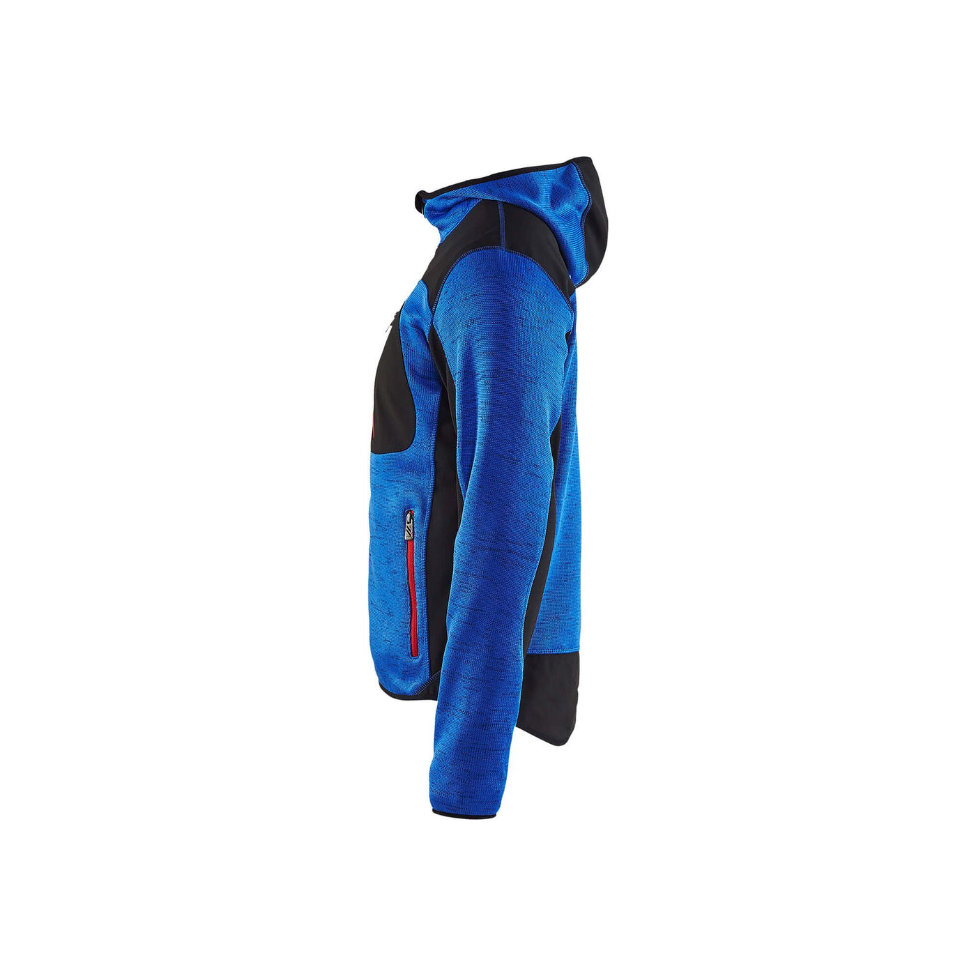 Blaklader 49302117 Workwear Knitted Jacket Cornflower Blue/Black Left #colour_cornflower-blue-black