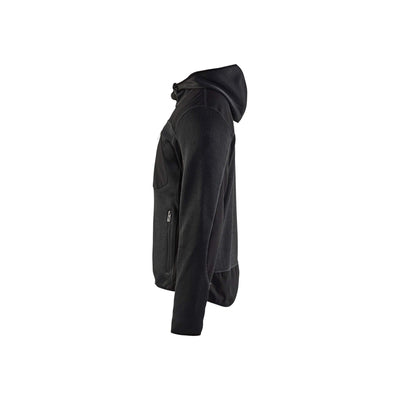 Blaklader 49302117 Workwear Knitted Jacket Dark Grey/Black Left #colour_dark-grey-black