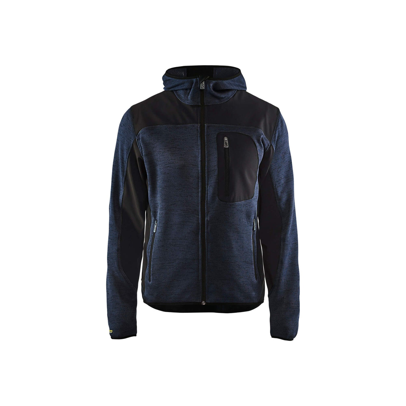 Blaklader 49302117 Workwear Knitted Jacket Dark Navy Blue/Black Main #colour_navy-blue-black