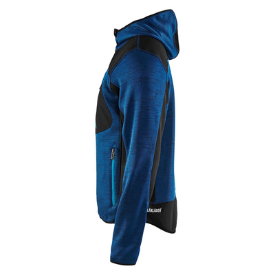 Blaklader 49302117 Workwear Knitted Jacket Navy/Navy Left #colour_navy-navy