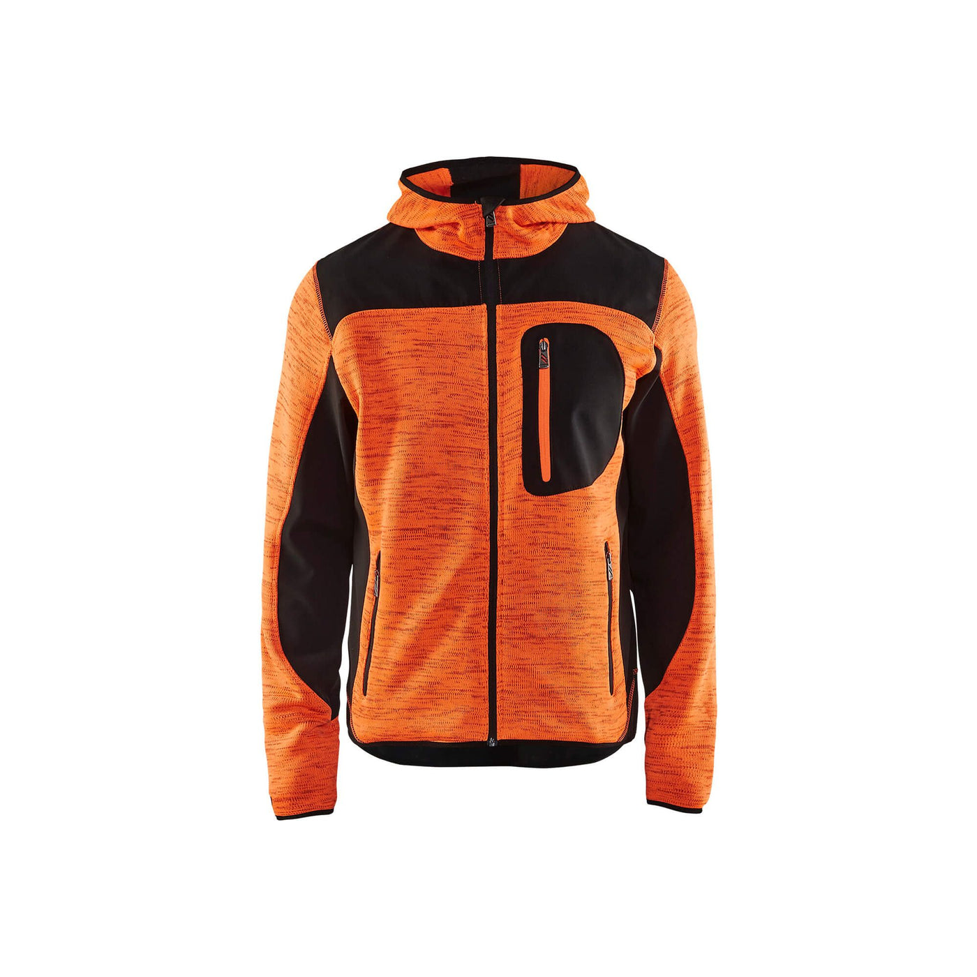 Blaklader 49302117 Workwear Knitted Jacket Orange/Black Main #colour_orange-black