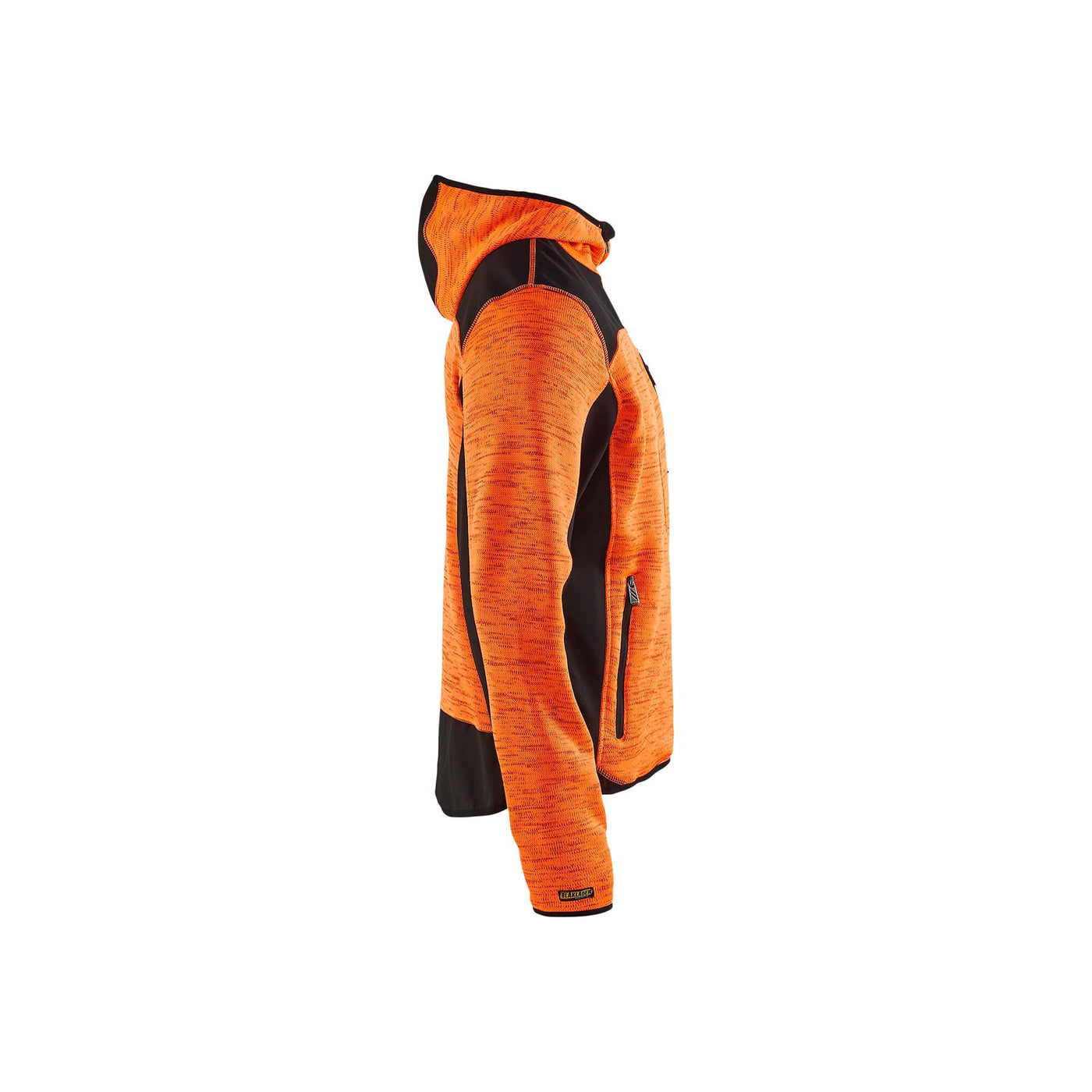 Blaklader 49302117 Workwear Knitted Jacket Orange/Black Right #colour_orange-black
