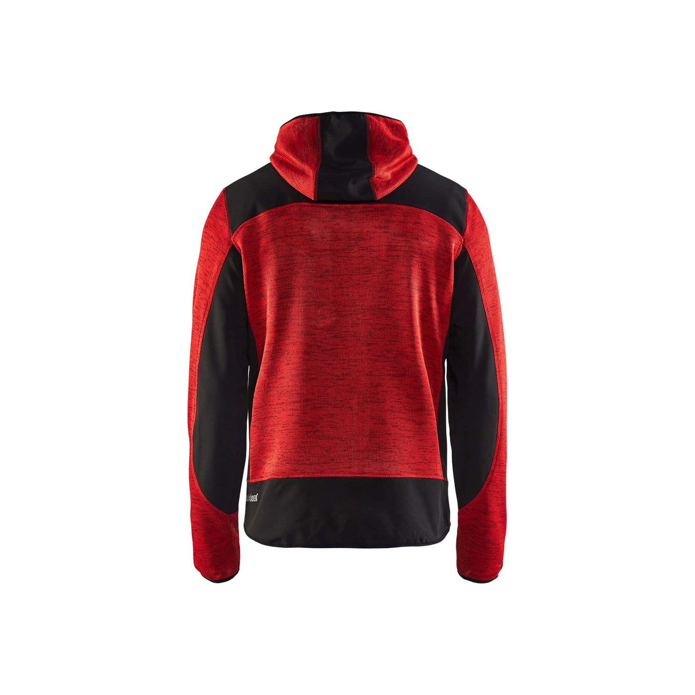 Blaklader 49302117 Workwear Knitted Jacket Red/Black Rear #colour_red-black
