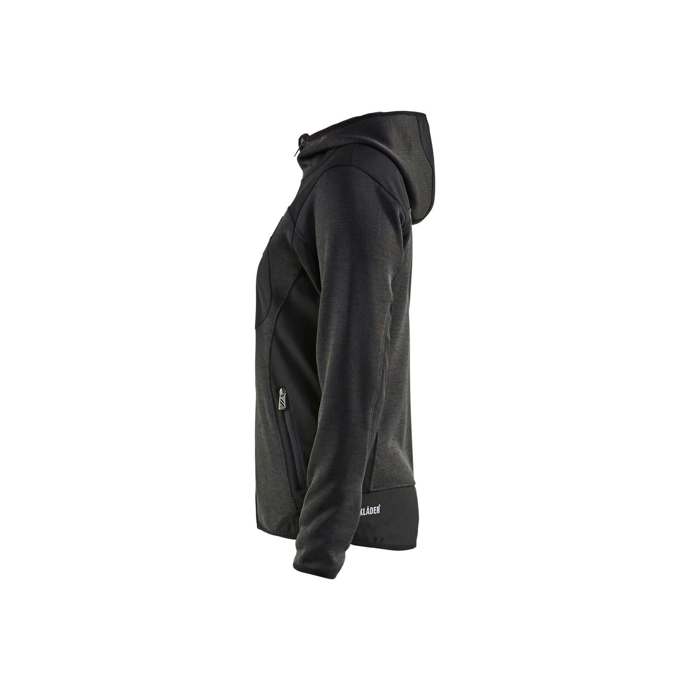 Blaklader 49312117 Workwear Knitted Jacket Dark Grey/Black Left #colour_dark-grey-black