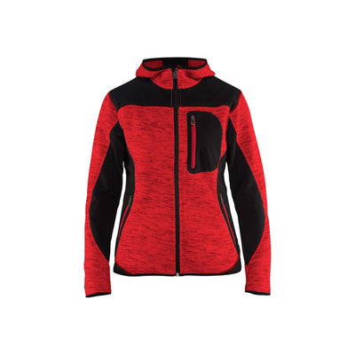 Blaklader 49312117 Workwear Knitted Jacket Red/Black Main #colour_red-black