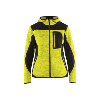 Blaklader 49312117 Workwear Knitted Jacket Yellow/Black Main #colour_yellow-black